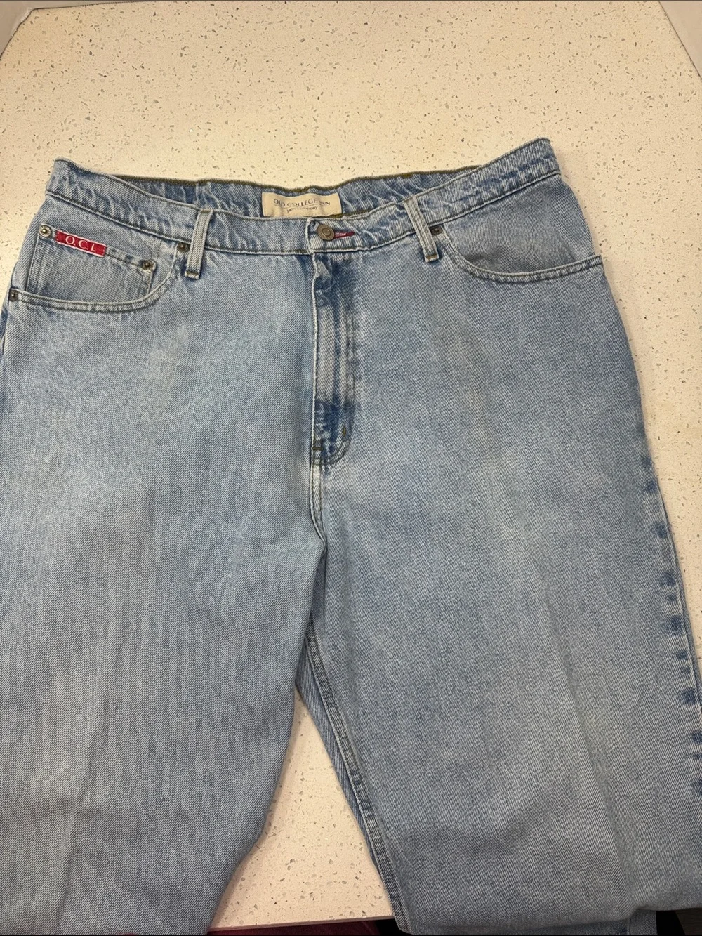 Old College Inn Light Blue Straight Leg Denim Jeans 40x32